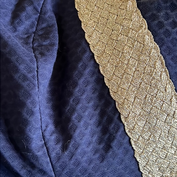 Lilly Pulitzer Navy & Gold Metallic Shift Dress - Picture 8 of 10